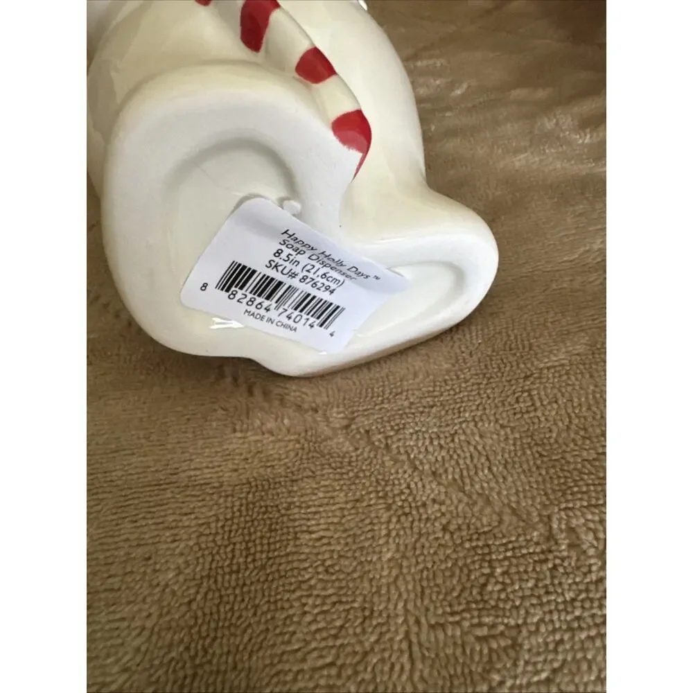 LENOX Snowman HAPPY HOLLY DAYS Soap Dispenser 8.5